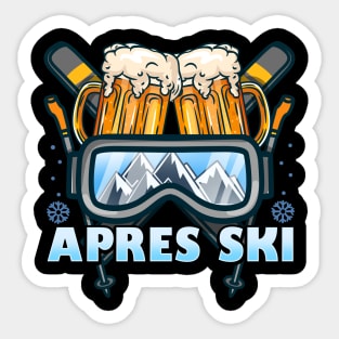 Apres Ski Party I Skifahren Snowboarden I Jagatee I Bier design Sticker